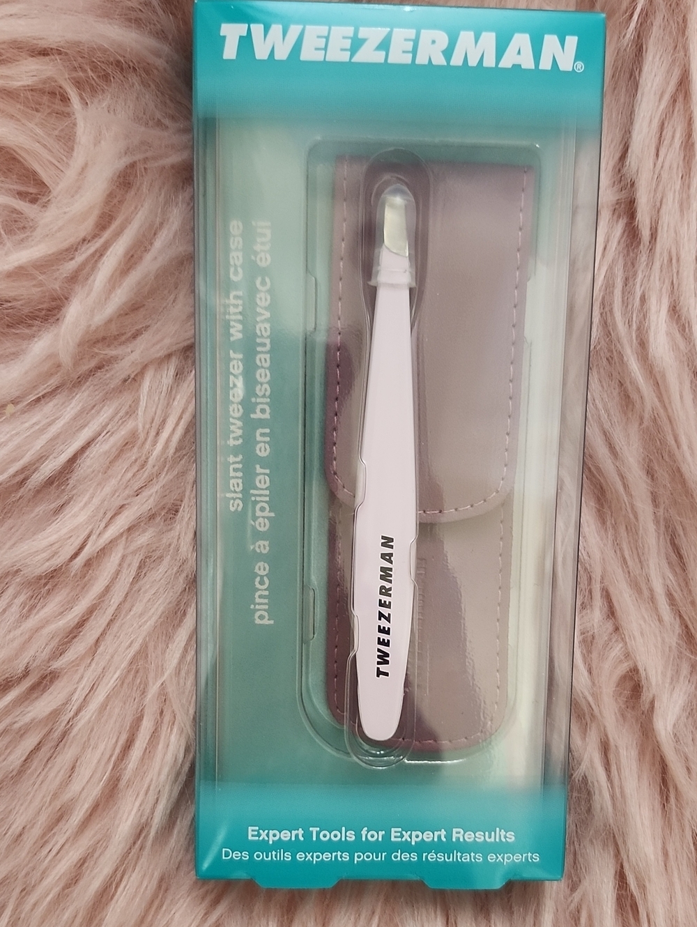 Brand New TWEEZERMAN SLANT TWEEZERS W/CASE